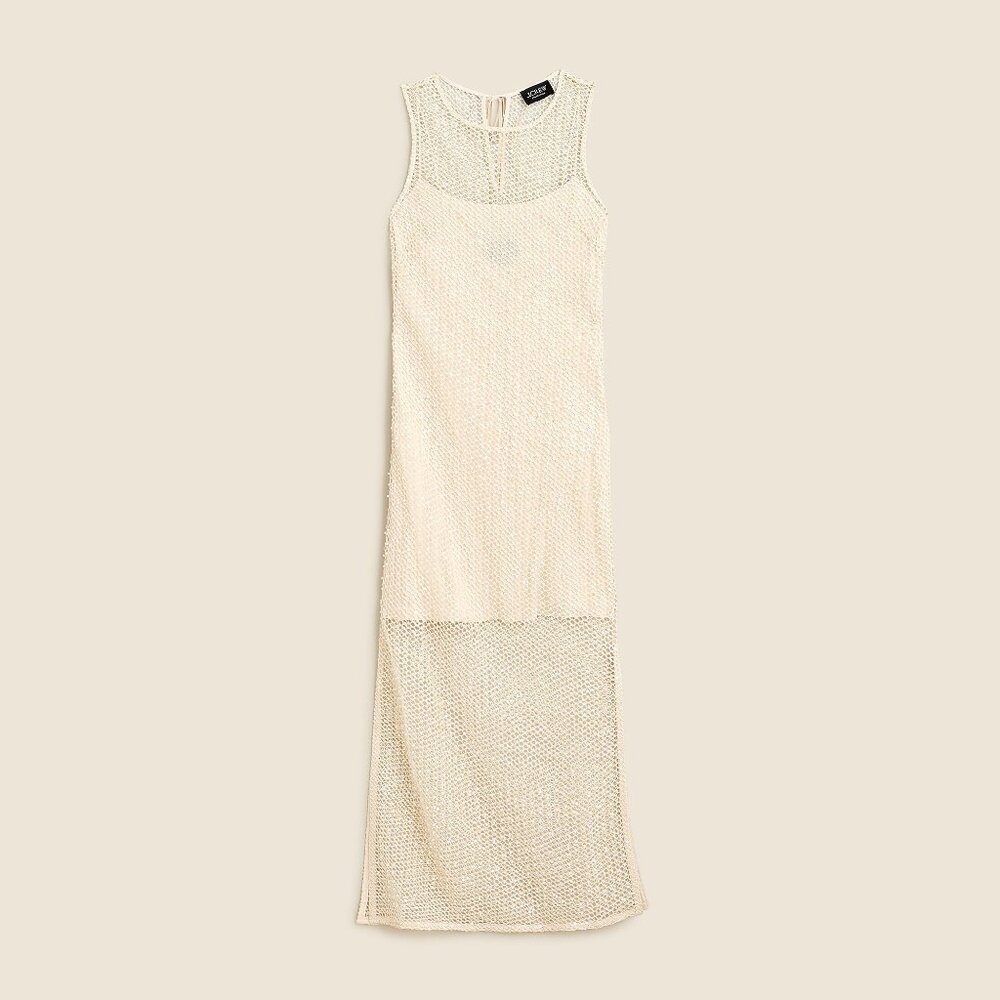 JCrew Collection Sheer Slip Dress with Pearls - Sz M NWT